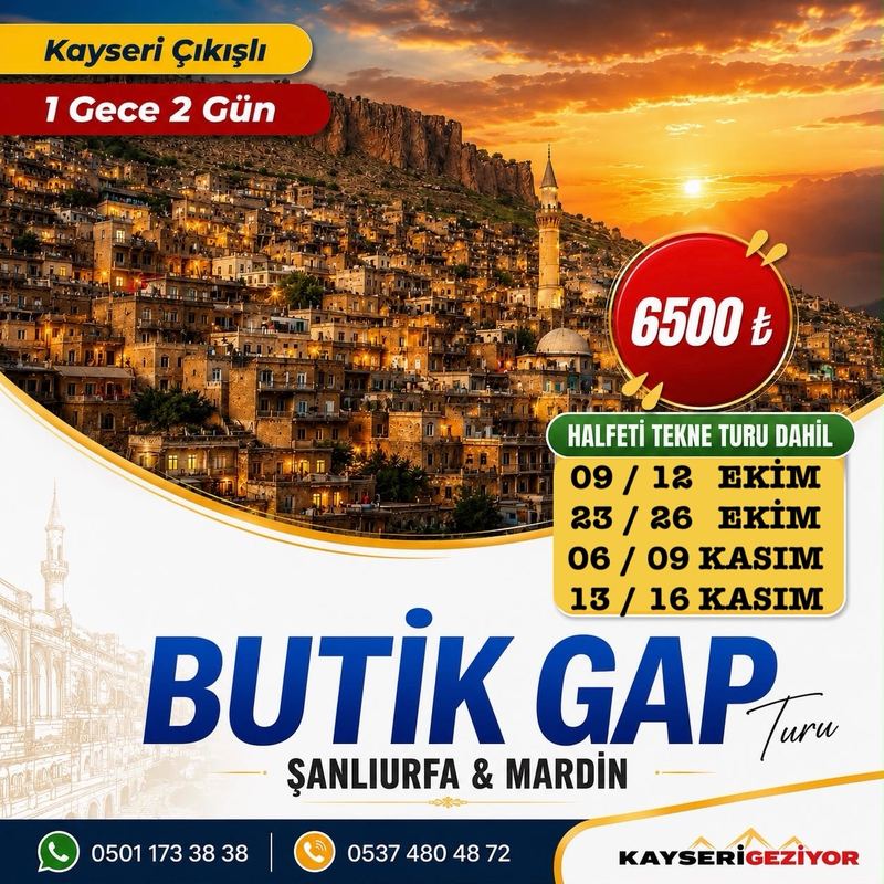 Kayseri Geziyor Instagram paylaşımı: Butik GAP turu afişi